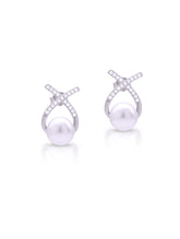 Pearl Zircon Earrings