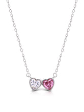 Twin Heart Silver Charm Chain