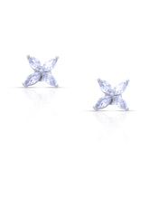 White Stone Earrings|925 Pure Silver