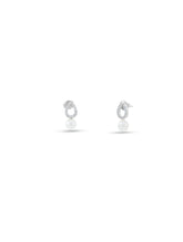 Silver U-Shape Pearl Earrings