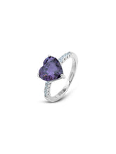Purple Stone Heart Ring