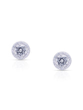 Halo Stud Earrings|925 Pure Silver