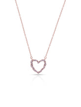 Rose Gold Heart Necklace|925 Pure Silver