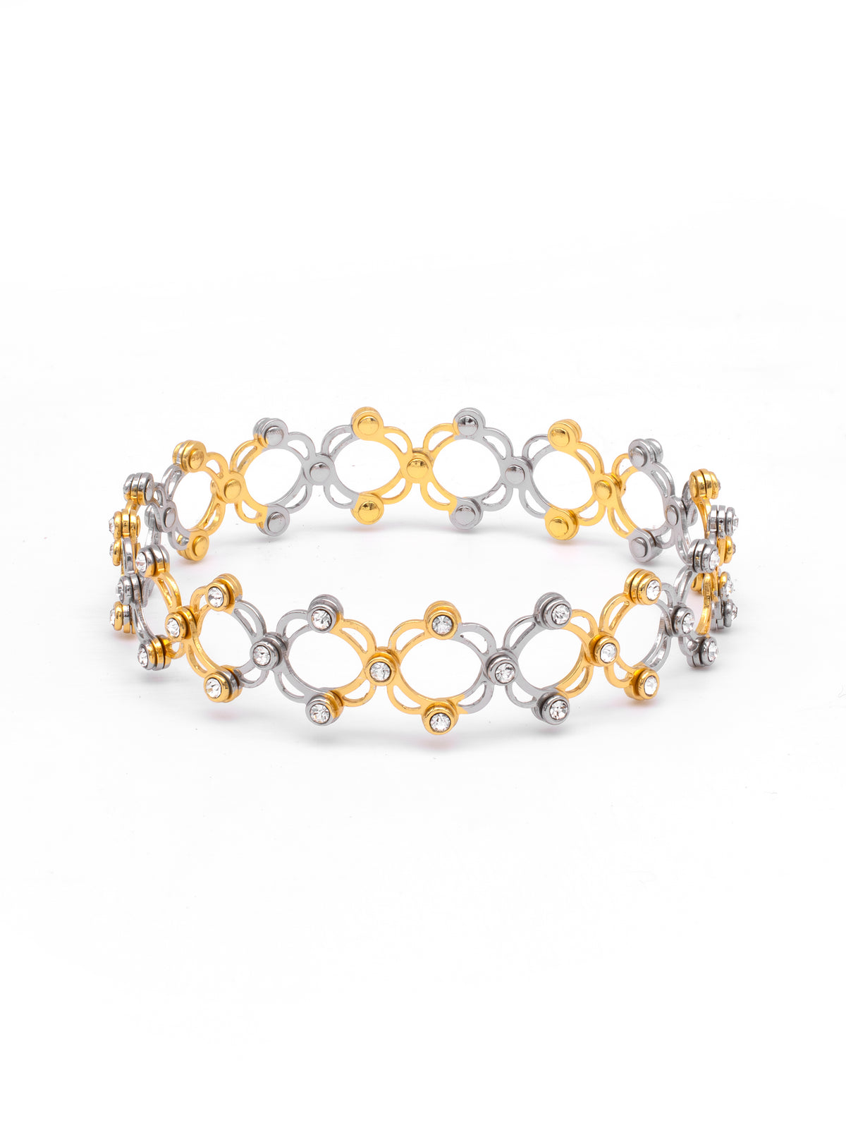 Gold and Silver Ring cum Bracelet |925 Pure Silver